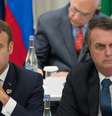 Emmanuel Macron e Jair Bolsonaro em reunião do G20  Foto: AFP / BBC News Brasil