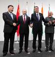 Líderes de países dos Brics durante encontro às margens da cúpula do G20 no Japão
28/06/2019
Sputnik/Alexey Nikolsky/Kremlin via REUTERS  Foto: Reuters