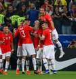 Vidal marcou um dos gols anulados pelo VAR durante a partida entre Colômbia e Chile, na Arena Corinthians, pelas quartas de final da Copa América 2019  Foto: JALES VALQUER/FRAMEPHOTO / Estadão