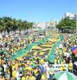 Manifestantes em ato pró Moro e Bolsonaro em Copacabana, Rio de Janeiro  Foto: Luiz Gomez/ Foto Arena/ Estadão Conteúdo / Estadão Conteúdo