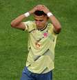William Tesillo lamenta após perder pênalti em partida contra o Chile pela Copa América
28/06/2019 REUTERS/Amanda Perobelli  Foto: Reuters