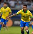 Gabriel Jesus, do Brasil, comemora seu gol na partida contra a Argentina, válida pelas semifinais da Copa América 2019, no Estádio Mineirão, em Belo Horizonte (MG)  Foto: Thiago Ribeiro / Agif / Estadão
