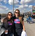 Fernanda Floriano e Paloma Gouveia vestiram as cores da campanha Go Equal para acompanhar a disputa de 3o lugar da Copa América em São Paulo  Foto: Júlia Trindade / Equipe portal