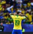 O jogador Éverton do Brasil, durante comemoração do gol em partida contra a seleção do Peru, em jogo válido pela final da CONMEBOL Copa América Brasil de 2019, realizado no estádio do Maracanã, Zona Norte do Rio  Foto: Eduardo Carmim / Agência O Dia / Estadão