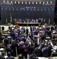 Câmara durante a discussão sobre a reforma da Previdência, na terça (9/7); por se tratar de emenda constitucional, texto precisa passar por duas votações nas duas casas legislativas  Foto: Luis Macedo/Câmara dos Deputados / BBC News Brasil
