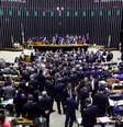 Das seis votações sobre modificações no texto da Reforma da Previdência, o governo venceu cinco até o início da noite desta setxa-feira  Foto: Câmara dos Deputados / BBC News Brasil