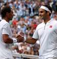 Federer bateu Nadal no 40º confronto entre eles; vitória deu vaga na final de Wimbledon  Foto: Adrian Dennis / Pool / Reuters