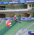Tirolesa serve para fazer a travessia no Allianz Parque  Foto: Divulgação/Allianz Parque / Estadão