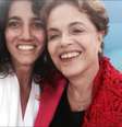  Antonia Pellegrino ao lado da ex-presidente Dilma Rousseff  Foto: Reprodução