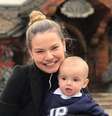 Milena Toscano comemorou os 10 meses do filho, João Pedro, repetindo a foto do menino deitado em um tapete  Foto: Instagram, Milena Toscano / PurePeople