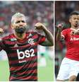 Gabigol do Flamengo; Rodrigo Lindoso, do Inter, e Luan, do Grêmio; Deyverson, do Palmeiras  Foto: Da esquerda para a direita: RUDY TRINDADE/FRAMEPHOTO/ESTADÃO CONTEÚDO; ROBERTO VINÍCIUS/ESTADÃO CONTEÚDO; JALES VALQUER/FRAMEPHOTO/ESTADÃO CONTEÚDO / Estadão Conteúdo