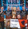 A FaZe venceu o último jogo e, assim, assegurou o topo da tabela, que lhe rendeu o prêmio de US$ 130 mil (em torno de R$ 500 mil)  Foto: PUBG Corporation/Divulgação