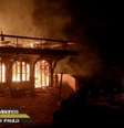 Fogo atingiu o hotel-fazenda Saint Claire, localizado  na altura do km 39 da Rodovia Floriano Rodrigues Pinheiro, em Santo Antônio do Pinhal  Foto: Corpo de Bombeiros/ Divulgação / Estadão Conteúdo