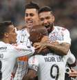 Comemoração do gol de Clayson, do Corinthians, na partida contra o Montevideo Wanderers, válida pelas oitavas de final da Copa Sul-Americana 2019, na Arena Corinthians, na zona leste de São Paulo  Foto: Alex Silva / Estadão