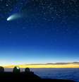 Foi assim que o Cometa Halle-Bop foi visto do vulcão Mauna Kea, no Havaí  Foto: Science Photo Library / BBC News Brasil