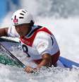 Ana Sátila foi destaque com duas medalhas de ouro na canoagem  Foto: Paul Hanna / Reuters