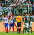 Palmeiras e Bahia empataram em 2 a 2  Foto: Jales Valquer / Frame Photo / Estadão Conteúdo