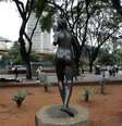 Estátua "Diana, a Caçadora" desapareceu da Praça Pedro Lessa, no Vale do Anhangabaú, centro de São Paulo   Foto: Antonio Milena/Estadão