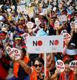 Manifestantes fazem protesto contrário ao Japão em Seul
13/08/2019 REUTERS/Kim Hong-Ji   Foto: Reuters