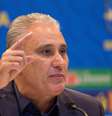 O técnico Tite anuncia a lista de convocados para amistosos da Seleção Brasileira, nesta sexta-feira, 16, na sede da CBF  Foto: DIEGO MARANHÃO / Estadão