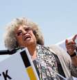 A escritora norte-americana Angela Davis durante um evento no Capitol Hill em Washington, Estados Unidos  Foto: Aaron P. Bernstein / Reuters