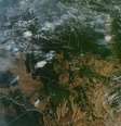 Imagem de satélite da Nasa em 11 de agosto mostram focos de incêndio em Estados brasileiros do Norte e Centro-Oeste  Foto: AFP / BBC News Brasil