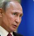 Putin fala durante entrebista em Helsinque, Finlând,ia 21/8/2019  Markku Ulander/Lehtikuva/via REUTERS     Foto: Reuters
