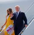 Presidente dos Estados Unidos, Donald Trump, e primeira-dama, Melania, chegam a Biarritz para cúpula do G70 França, 24/08/2019. REUTERS/Carlos Barria   Foto: Reuters