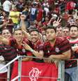 Torcida do Flamengo comemora vitória diante do Ceará, pela 16ª rodada do Campeonato Brasileiro 2019  Foto: PEDRO CHAVES/AGIF / Estadão Conteúdo