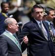 Presidente Jair Bolsonaro durante cerimônia do Dia do Soldado, em Brasília  Foto: Adriano Machado / Reuters
