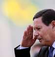 Vice-presidente Hamilton Mourão durante cerimônia do lado de fora do Palácio do Planalto
03/07/2019 REUTERS/Adriano Machado   Foto: Reuters