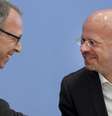 Jörg Urban (esq.) e Andreas Kalbitz, candidatos da AfD nas eleições estaduais em Brandemburgo e na Saxônia  Foto: DW / Deutsche Welle