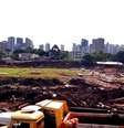 Arena da Baixada durante as obras de reforma, em 1997  Foto: Divulgação/Athlético-PR / Estadão