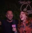 O ator Malvino Salvador e Ana Clara, durante a transmissão do Rock in Rio 2019, no Multishow.  Foto: Reprodução/Multishow / Estadão Conteúdo
