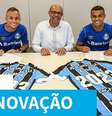 Valorizados, Everton e Alisson renovam contrato com o Grêmio  Foto: Reprodução/Twitter/Grêmio / Estadão