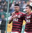 Bruno Henrique (esquerda) marcou o gol da vitória rubro-negra.  Foto: Liamara Polli / AM Press & Images / Estadão
