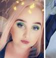 Hollie mostra uma foto sua com maquiagem e uma no hospital, durante o tratamento para endometriose.  Foto: Hollie/ BBC / BBC News Brasil