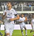 Gustavo Henrique comemora o primeiro gol do Santos.  Foto: Jota Erre / Agência O Dia / Estadão