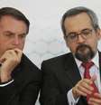Jair Bolsonaro e Abraham Weintraub, ministro da Educação.  Foto: Dida Sampaio / Estadão Conteúdo