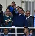 Presidente Jair Bolsonaro em jogo do Palmeiras no Pacaembú  Foto: EDUARDO CARMIM/AGÊNCIA O DIA / Estadão Conteúdo
