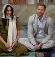 Meghan Markle e Harry em Cape Town, durante a viagem real à África  Foto: Tim Rooke / Reuters