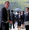 Presidente Jair Bolsonaro chega para cerimônia de entronização do imperador japonês no Palácio Imperial em Tóquio
22/10/2019
Koji Sasahara/Pool via REUTERS  Foto: Reuters