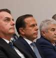 O Governador do Estado de São Paulo, João Doria, com Jair Bolsonaro no Comando Militar Sudeste, em março de 2019.  Foto: Governo do Estado de São Paulo / Reprodução