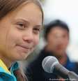 "Precisamos que nossos governantes e políticos escutem as pesquisas científicas", disse Greta Thunberg  Foto: DW / Deutsche Welle