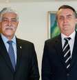 Maynard Santa Rosa e Jair Bolsonaro.  Foto: Alan Santos. / PR