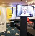 Vídeo de Lula é exibido em reunião do Grupo de Puebla  Foto: Ansa / Ansa