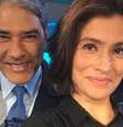 William Bonner e Renata Vasconcellos, âncoras do JN: o principal telejornal da carioca Globo chega a ter seis vezes mais audiência em SP do que jornalísticos diários das paulistanas RecordTV e SBT  Foto: Reprodução/Facebook