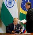 Presidentes Jair Bolsonaro e Vladimir Putin, da Rússia, durante reunião da cúpula dos Brics
14/11/2019
REUTERS/Adriano Machado  Foto: Reuters