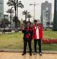 Alexandre Calmon e Jorge Diogo já estão no Peru para a partida entre Flamengo e River Plate, no sábado (23).    Foto: Arquivo Pessoal / Reprodução