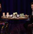O cantor Harry Styles e a modelo Kendall Jenner participaram de um quadro de perguntas e respostas no programa de James Corden  Foto: CBS / Reprodução / Estadão Conteúdo